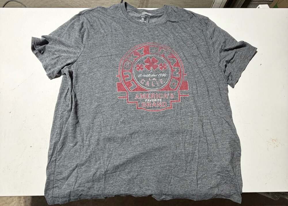 Lucky Brand Men's XXL America's Favorite Brand Graphic T-Shirt Gray